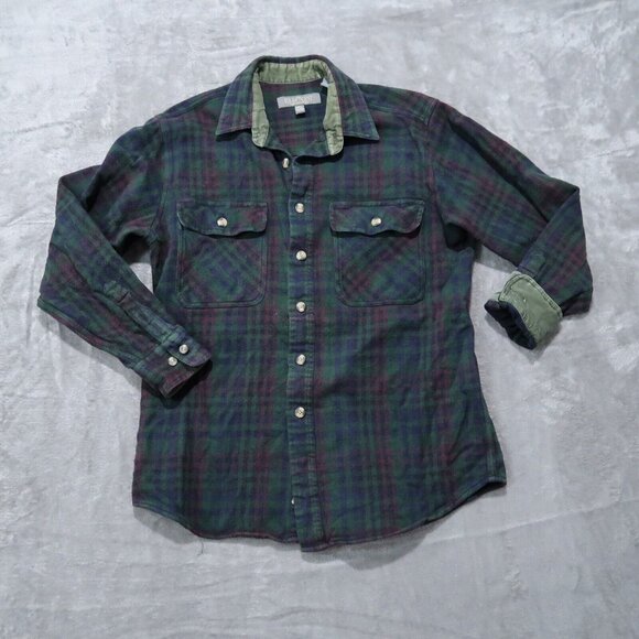 Elkmont Shirt Mens L Green Flannel Plaid Button Down Long Sleeve Outdoors Casual - Picture 2 of 14